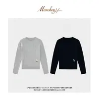 曼辰manchenh"绞花絮语"定制纱线圆领绞花刺绣羊绒羊毛针织上衣