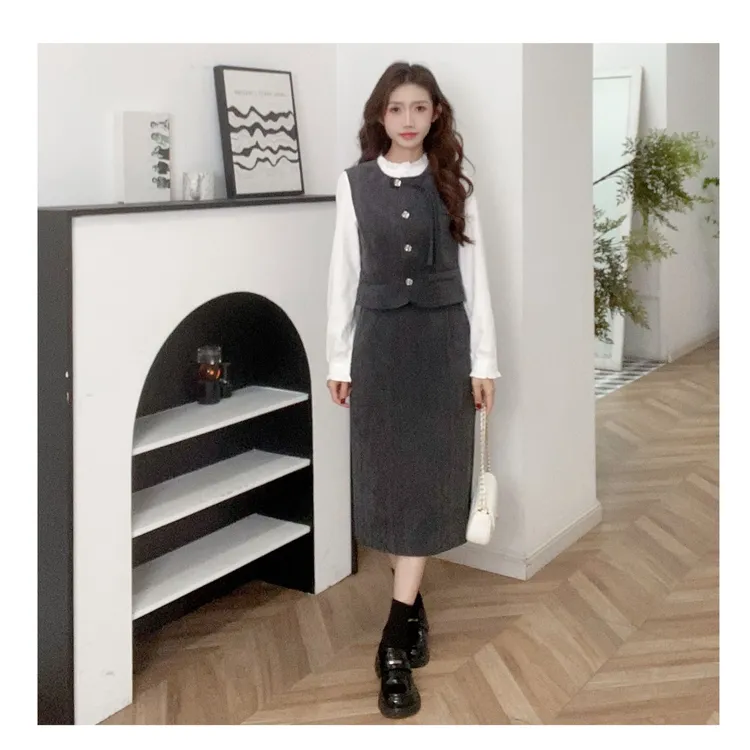 【小个子】IEF/爱依服2025新款秋冬法式复古气质显瘦上下套裙