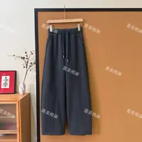 喜樂  2025加绒加厚高密奥粒绒窄版弯刀休闲裤冬季新款显瘦百搭女