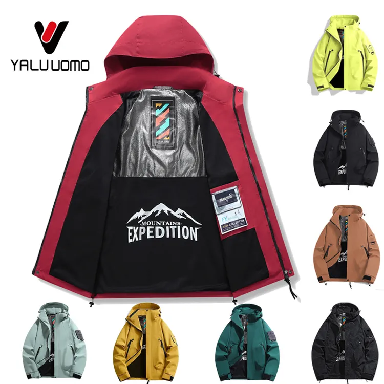 雅鹿男装女装冲锋夹克防晒户外款防风工装情侣登山服运动外套