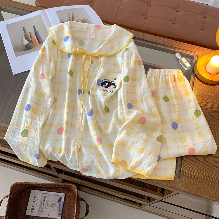 睡衣女款爆款2025新款春秋季天长袖长裤大码女士家居服套装可外出