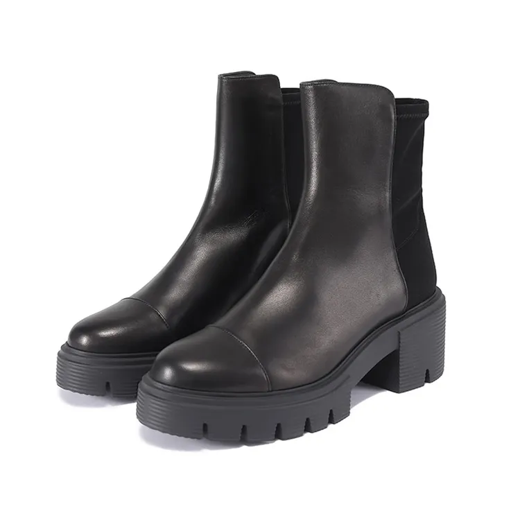 未使用 StuartWeitzman 女士拼接效果高跟短靴5050 SOHO BOOTIE