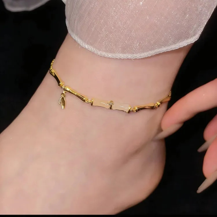 【轻奢百搭】有你竹够脚链女高级感竹节脚链小众饰品商品图