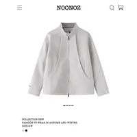 NOONOZ潮牌秋冬解构拼接美式哈灵顿PU皮衣夹克男女cleanfit外套