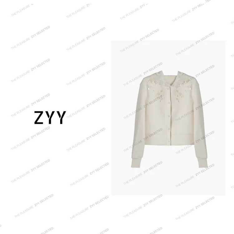 ZYY【夏布星云】2025/S新品手工立体钉珠精致短款外套女X25CW267