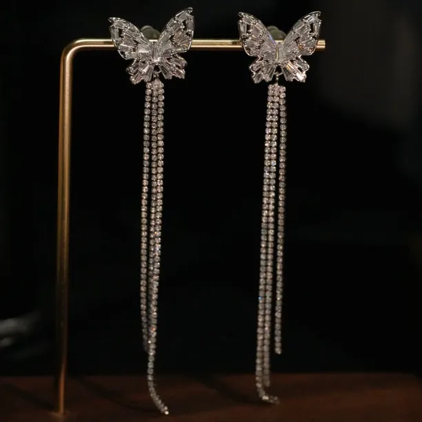 铜合金耳饰 A148法式精致手工清新甜美耳饰简约时尚轻奢温柔气质