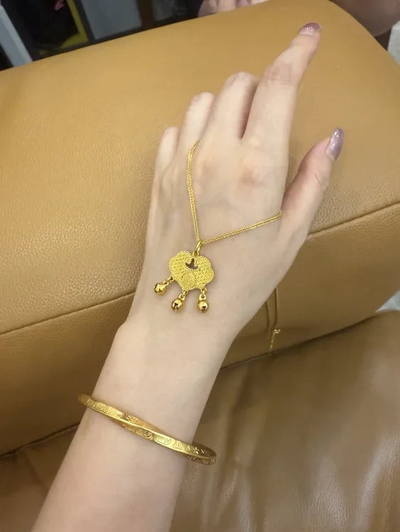 铜合金项链 网红小福祥云锁项链时尚百搭首饰品吊坠国风轻奢小众