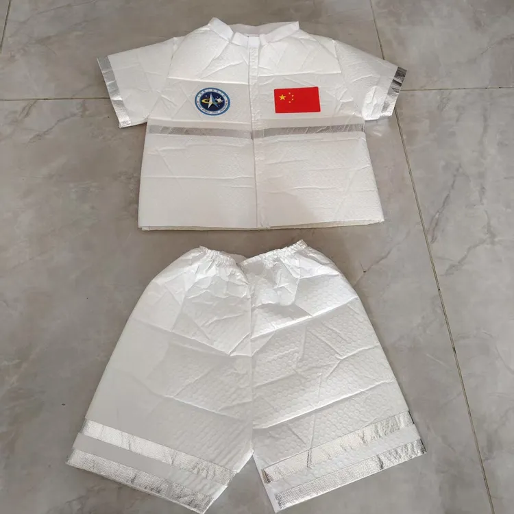 儿童环保时装秀服装男DIY手工创意太空宇航员服亲子幼儿园走秀服