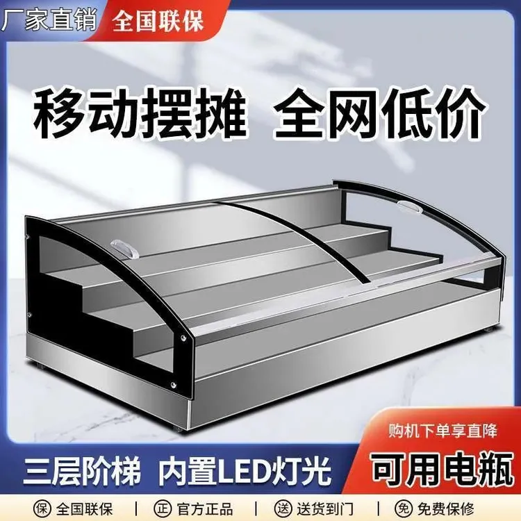冰宴三轮车摆摊冷藏展示柜冰箱柜海鲜烧烤串串冰柜台式
