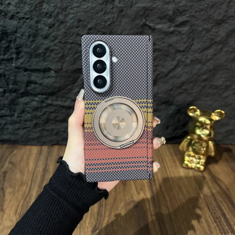 适用三星ZFold7手机壳新款折叠屏磁吸旋转支架中轴全包防摔保护套