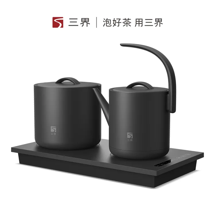 新品三界茶具DJ3三合一底部上水电热水壶泡茶保温烧水壶茶盘套装