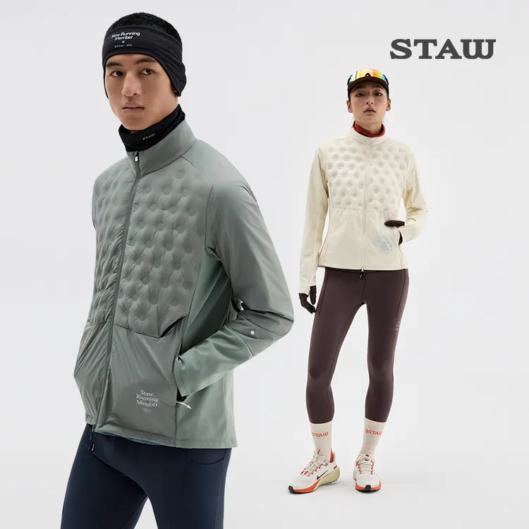 STAW世拓“致热”95拒水鹅绒跑步外套运动训练保暖750蓬羽绒服男