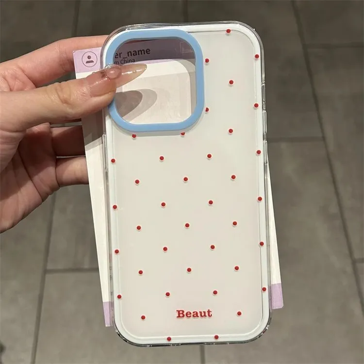 彩色斑点适用苹果13手机壳iPhone14promax16全包15透明防摔12创意