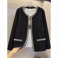 大码女装—3115秋季法式气质名媛风减龄小香外套显瘦开衫外套