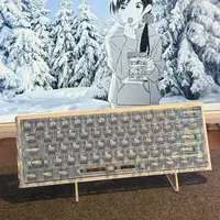冰川蓝PC透明键帽移印原厂透光适配wooting美加狮迈从等磁轴键盘