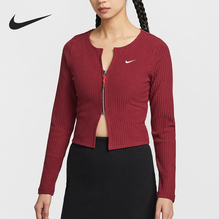 Nike/耐克正品新款女士时尚简约圆领长袖编织衫HV8459-677