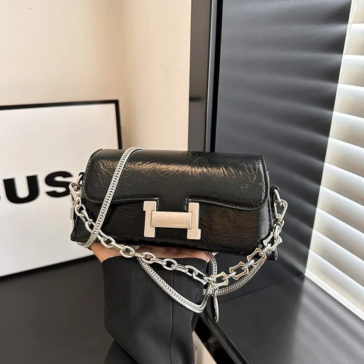 超火包包女2025时尚洋气小方包韩版时尚巴比龙链条高级感蛇骨链包