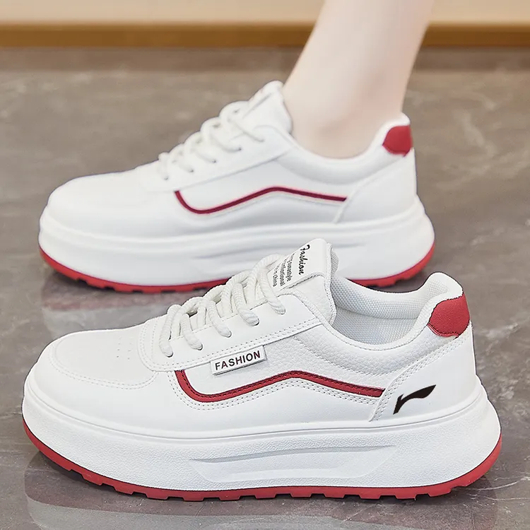 李’宁女鞋透气鞋子女款爆款2025新款小白鞋时尚百搭板鞋运动鞋