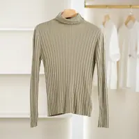 【麦笛·品牌新款】5081016 春秋简约高领针织打底上衣品牌女装折扣