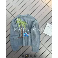atong/阿彤-【】-100% wool椰树＋小鱼套头毛衣0922-12