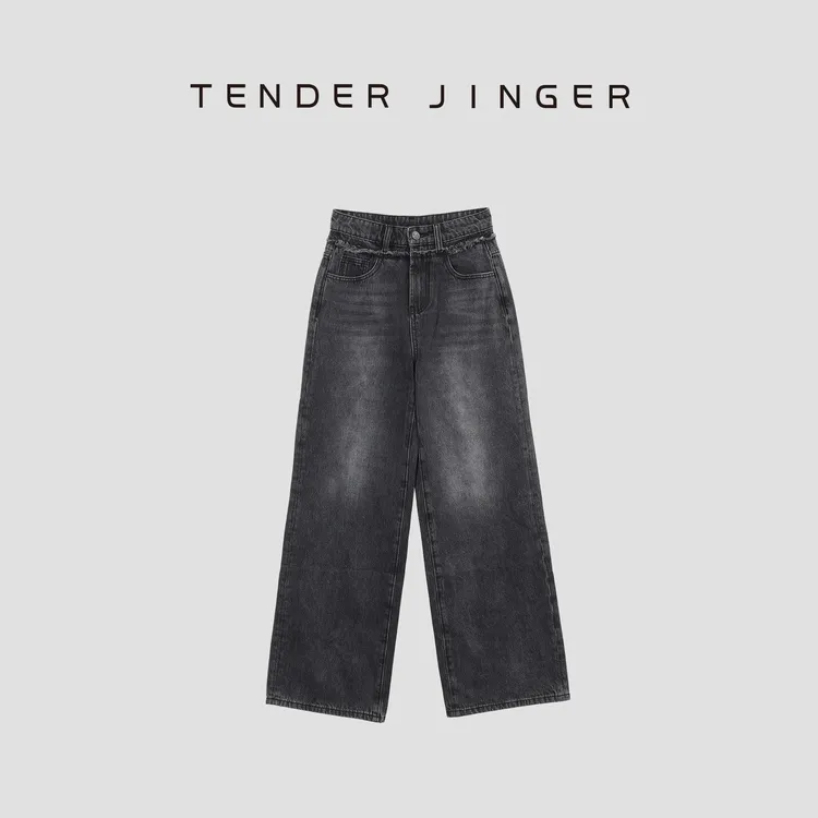 Tender Jinger【专柜】2024秋中高腰无弹牛仔裤T43RM989R
