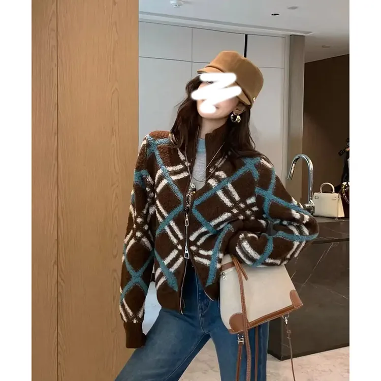 【糖衣优雅】时尚休闲修身气质外套女秋冬新款复古宽松显瘦毛衣