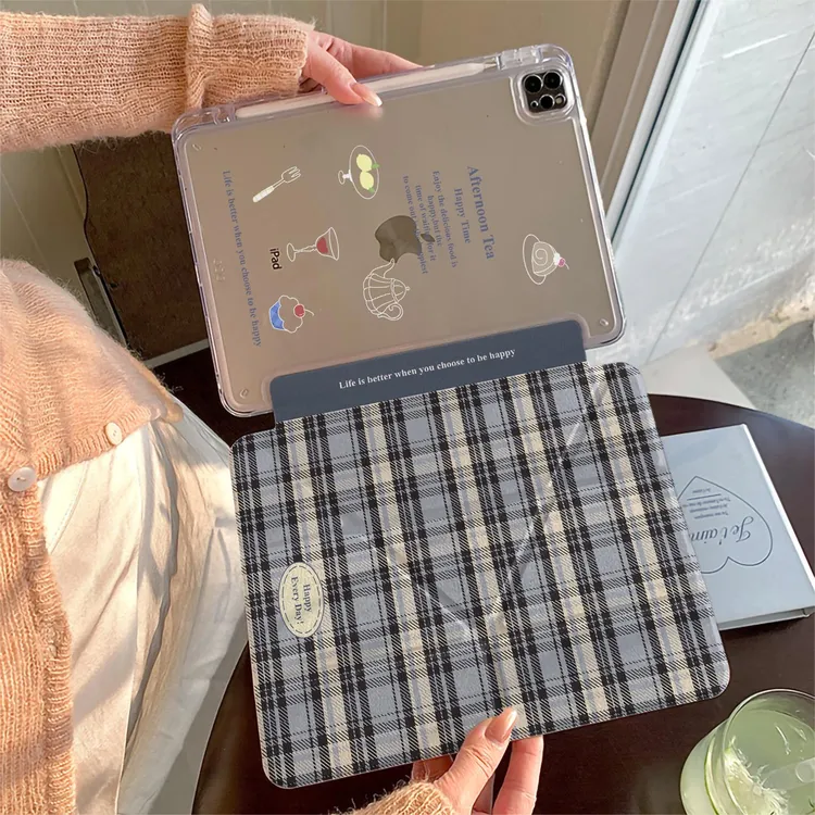 适用于ipad 10平板保护壳air7保护套苹果ipad11代Y折亚克力袋笔槽