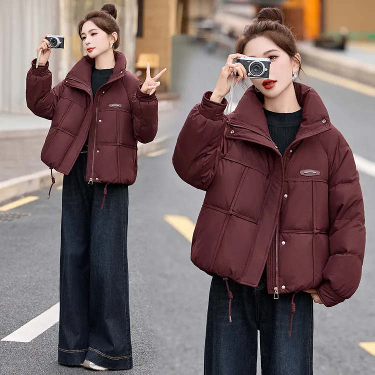 立领羽绒服女短款2025冬季新款韩版宽松小个子加厚保暖外套