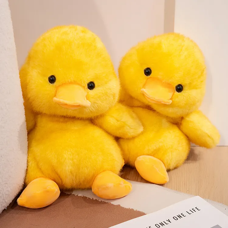 小黄鸭豆袋填充可爱女生生日礼物毛绒玩具公仔玩偶布娃娃陪睡桌伴