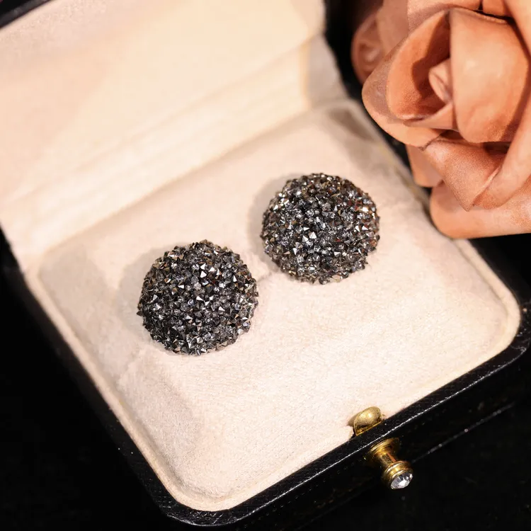 铜合金耳饰 【锦绣】轻奢时尚气质百搭高级小众设计感耳饰RH1040