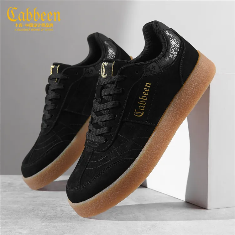卡宾经典阿甘鞋男鞋2025秋季新款男士潮流德训鞋系带休闲板鞋