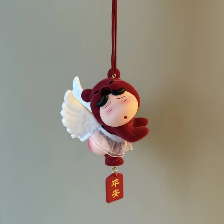 小天使蜡笔小新光屁植绒车载挂件汽车内饰品挂饰平安后视镜吊饰HR