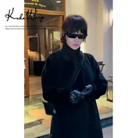 KOKO WANG【浮光】秋冬女装皇室婴驼羊毛呢时尚洋气外套X7485I23W02