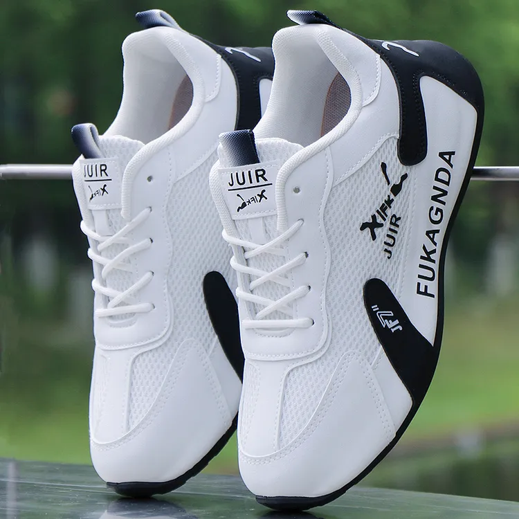 男士高档透气休闲鞋轻便老爹运动鞋白色百搭春秋网面防滑旅游潮鞋