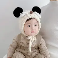 秋冬款米奇帽子卡通可爱耳朵多巴胺保暖可爱婴幼儿男女宝宝护耳帽
