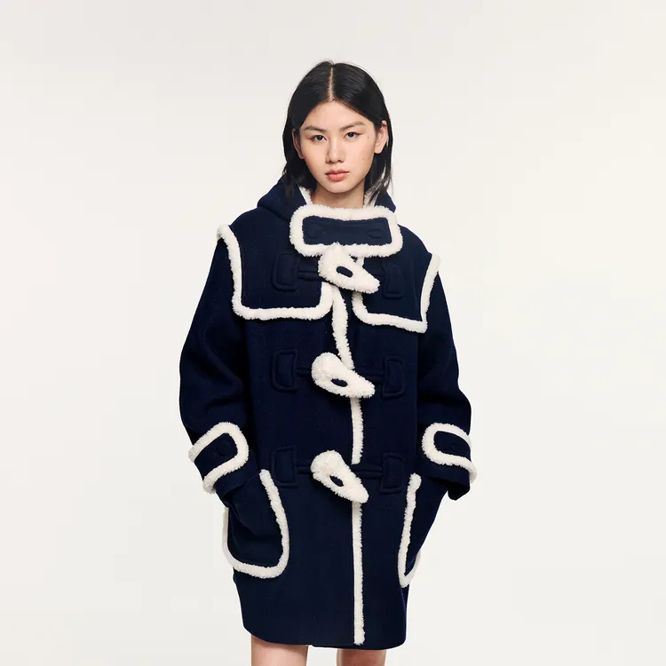 UOOYAA/乌丫2025冬季新款「奇幻精灵」毛毛渔夫大衣4251