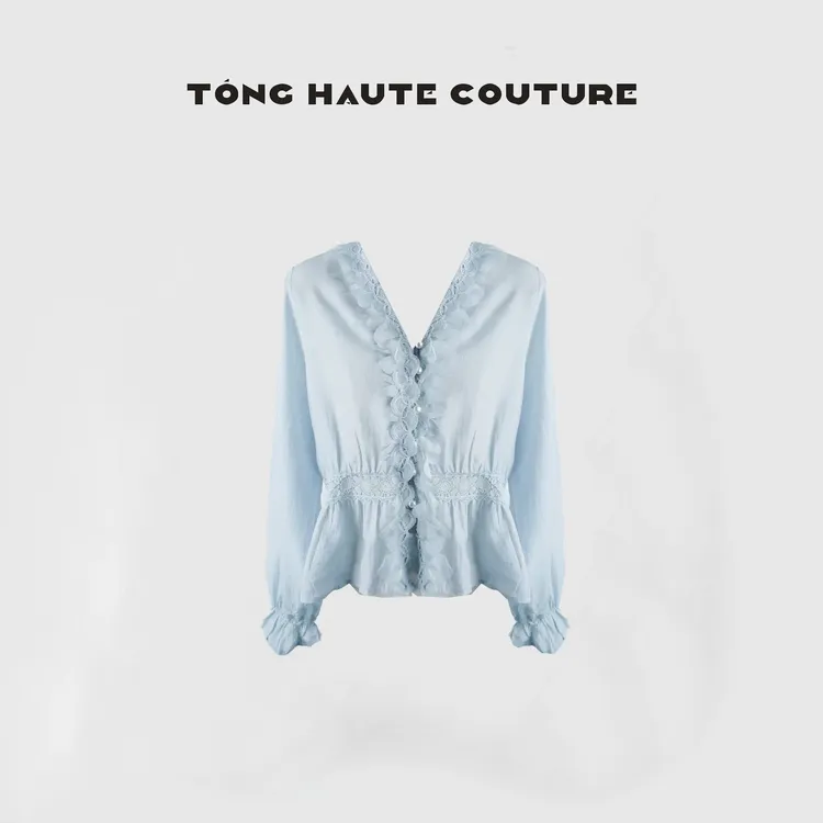 【海风】25年春夏轻奢轻熟风高级感蕾丝拼接优雅感天S衬衫YW102