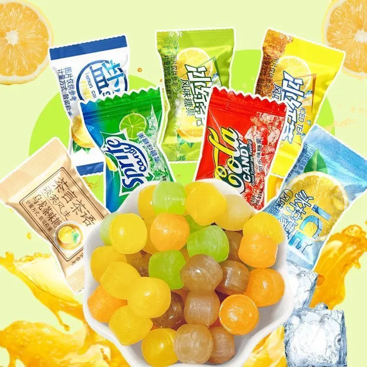 潮铠星多口味茶韵润喉糖冰红茶绿茶乌龙茶柠檬茶独立小包装零食xk