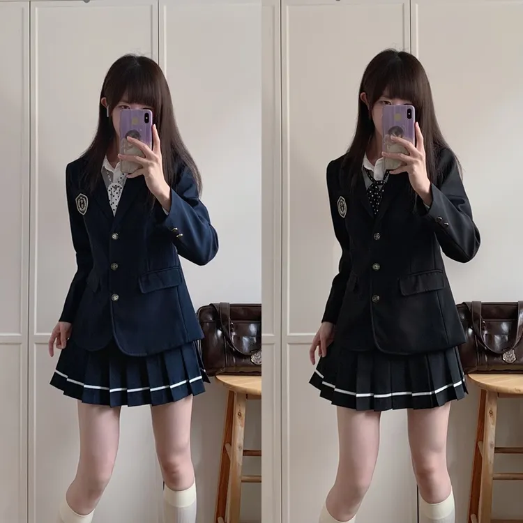 兔纯希原创正版jk收腰西装制服校供感学院叠穿加厚高品质西装外套