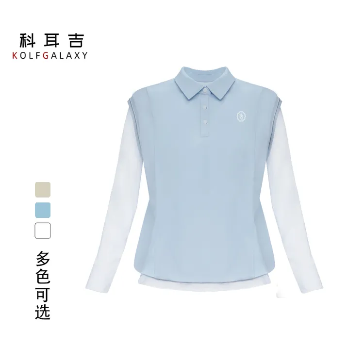 高尔夫新品 假两件防晒衣 高尔夫服装女款冰丝速干运动风服装