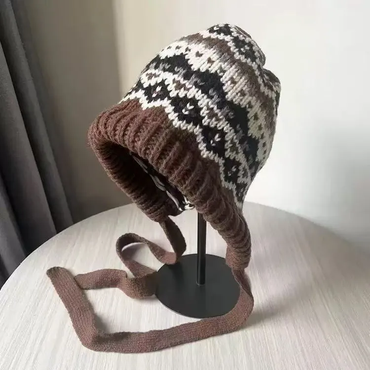 【千寻好物】费尔岛风保暖针织毛线帽