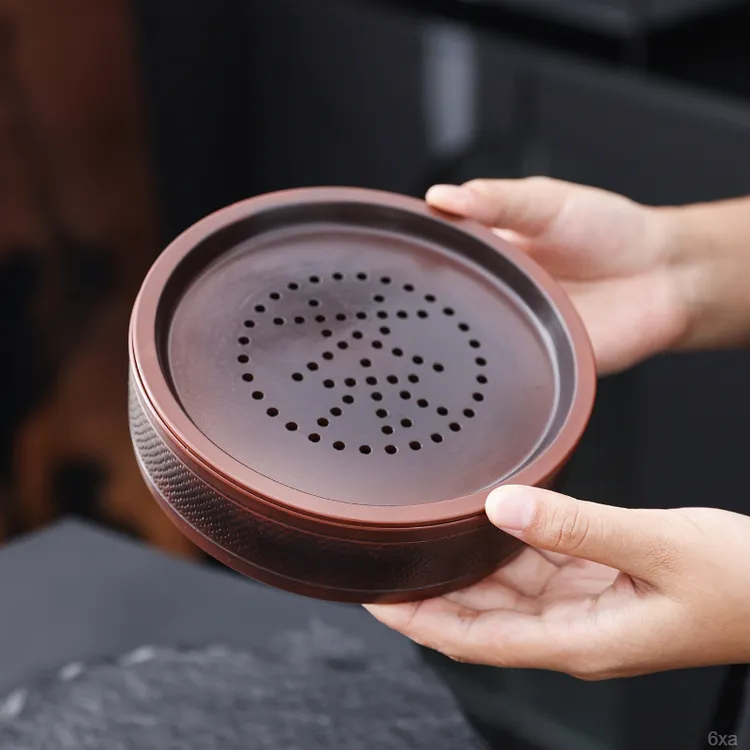 紫陶壶承干泡台高端壶垫储水茶具配件蓄水干泡盘建水烟灰缸网红款