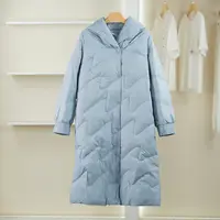 【麦笛•品牌新款】5082624 长款连帽鸭鸭羽绒服冬季女装品牌专柜