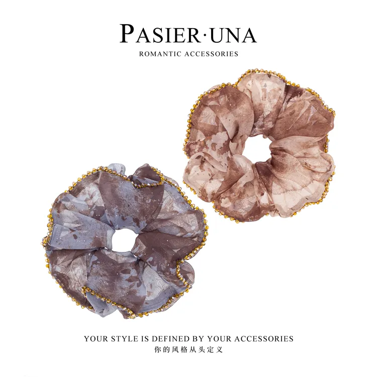 韩系渐变色珠珠发圈正版原创设计师新款系列FB2634