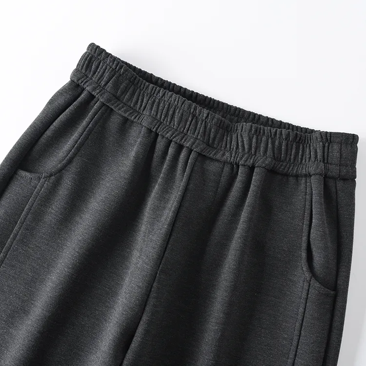 简约通勤西裤醋酸羊毛呢直筒裤子女2025秋冬新款高腰大码休闲卫裤
