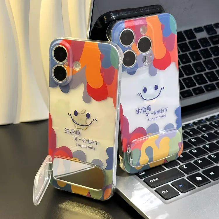 微笑生活支架适用苹果16promax无边框手机壳华为P70oppo小米vivo