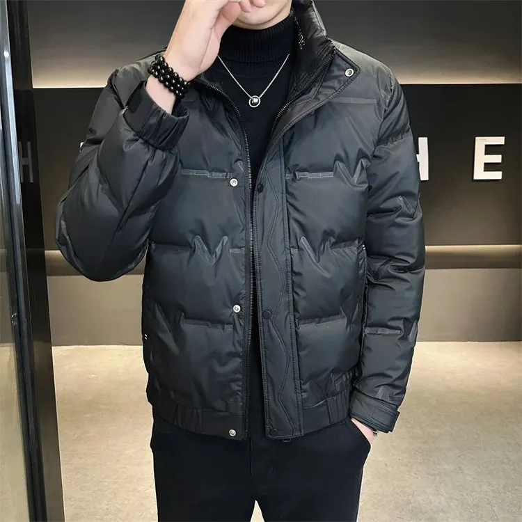 啄木鸟品鸭绒男士立领羽绒服免洗时尚冬季韩版潮流保暖潮加厚外套