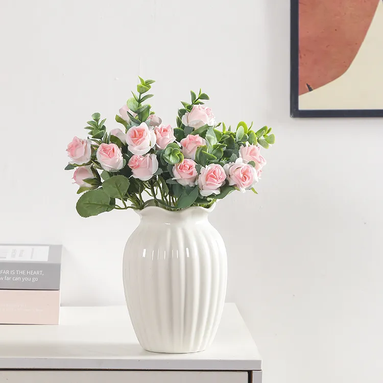 创意插花花瓶陶瓷花器客厅餐桌干花花瓶客厅插花高档大气