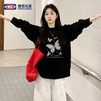 【敖瑞鹏代言】捷尼拉莫韩系t恤女早秋长袖打底衫女士甜酷风穿搭【A】