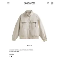 NOONOZ潮牌美式多口袋立领工装夹克男早秋中性风穿搭棒球服外套
